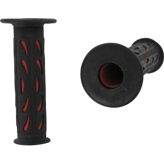 Pro Grip - 724 Dual Density Sportbike Grips - Open Ends - Black/Red