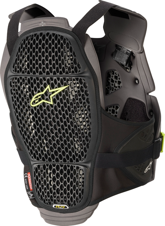 Alpinestars - A-4 Max Chest Guard - Black/Anthracite/Yellow Fluo