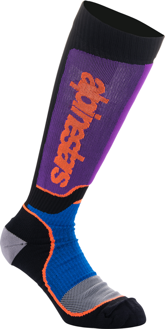 Alpinestars - Youth MX Plus Socks - Black/Purple/Blue/Orange