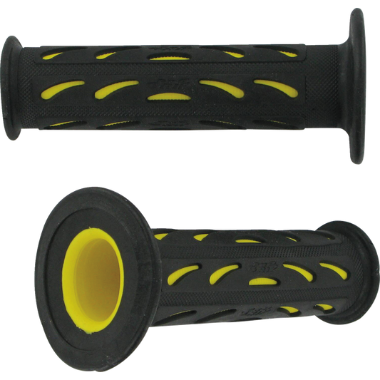 Pro Grip - 724 Dual Density Sportbike Grips - Open Ends - Black/Yellow