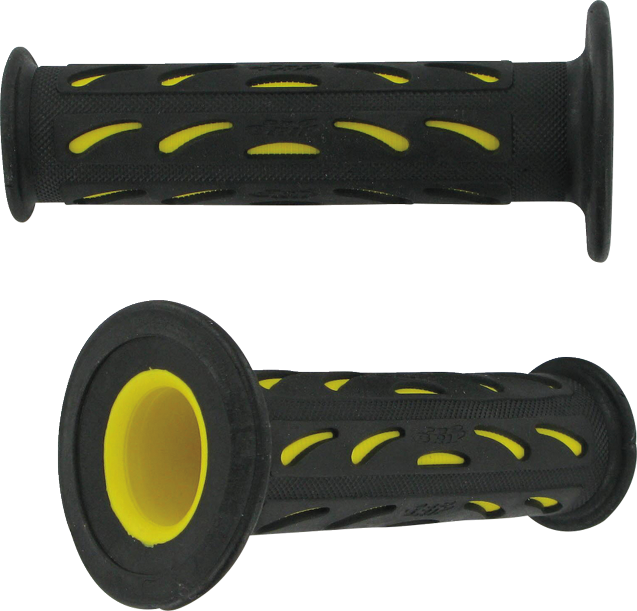 Pro Grip - 724 Dual Density Sportbike Grips - Open Ends - Black/Yellow