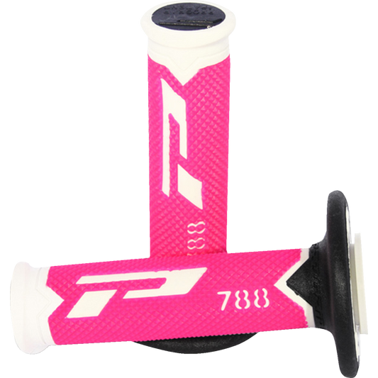 Pro Grip - Cross Triple Density 788 Grips - White/Pink/Black