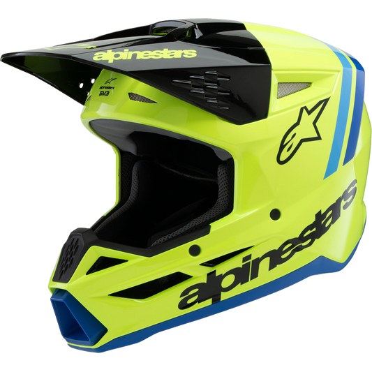 Alpinestars - Youth SM3 Helmet - Radium - Gloss Yellow Fluo/Black/Blue