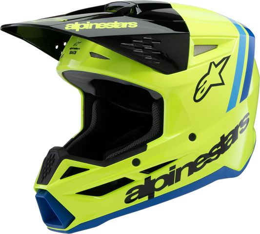 Alpinestars - Youth SM3 Helmet - Radium - Gloss Yellow Fluo/Black/Blue