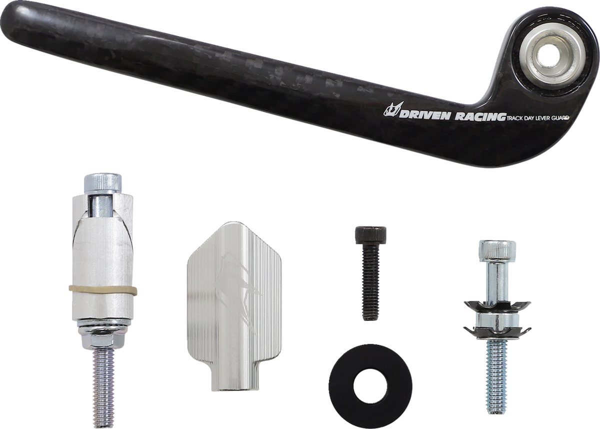 Driven Racing - DCTDLG-2-SL - Trackday Lever Guard - Carbon Fiber - Clutch - Silver