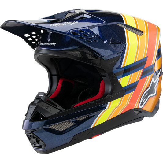 Alpinestars - Supertech M10 Helmet - TLD Edition 25 - MIPS® - Gloss Dark Blue/Orange/Yellow/Fluo Red