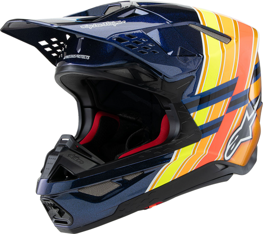 Alpinestars - Supertech M10 Helmet - TLD Edition 25 - MIPS® - Gloss Dark Blue/Orange/Yellow/Fluo Red