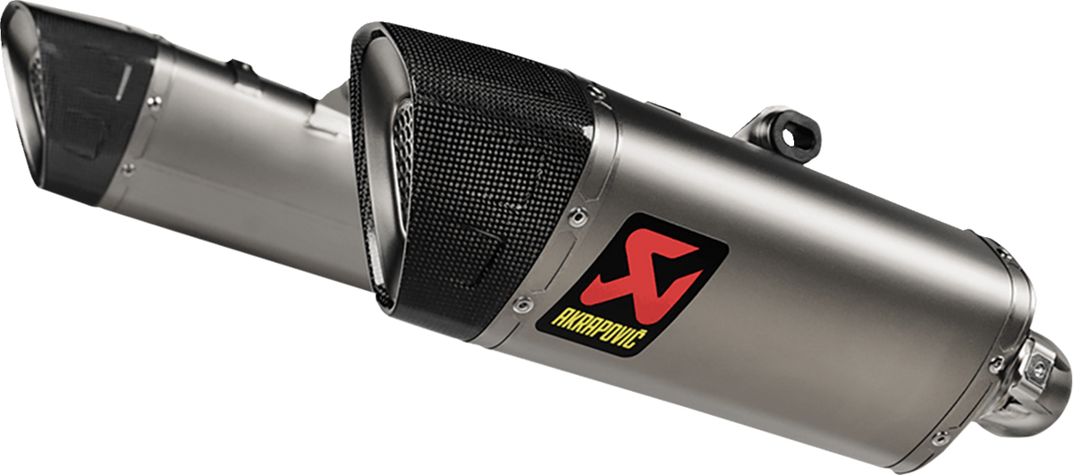 Akrapovic - S-D6SO2-HAPLT - Slip-On Line Mufflers - Titanium - Hypermotard 698