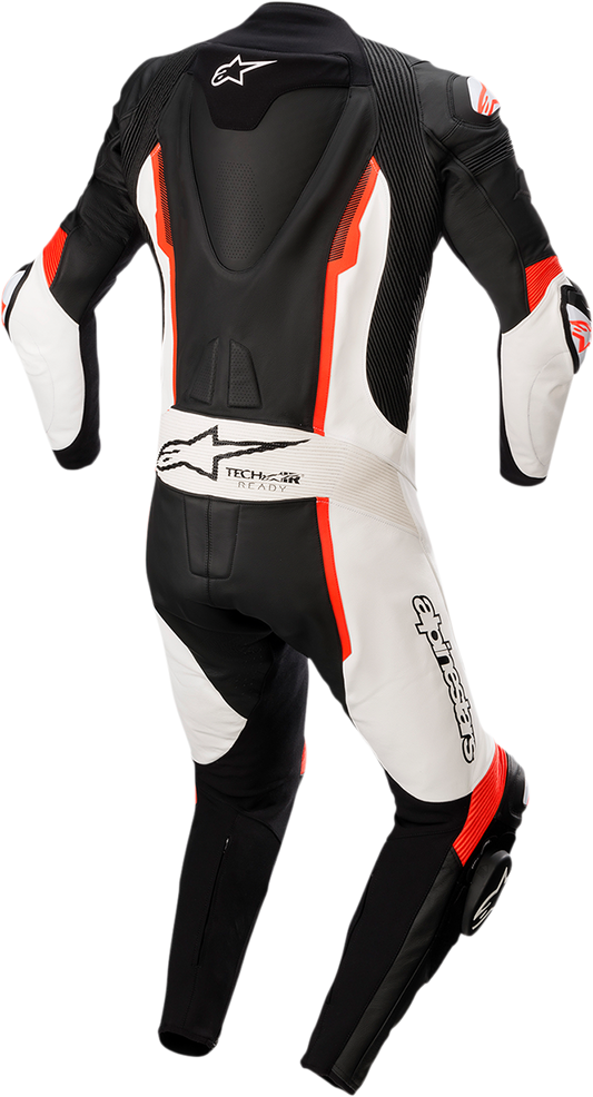 Alpinestars - Missile v2 - 1-Piece Leather Suit - Black/White/Red Fluo