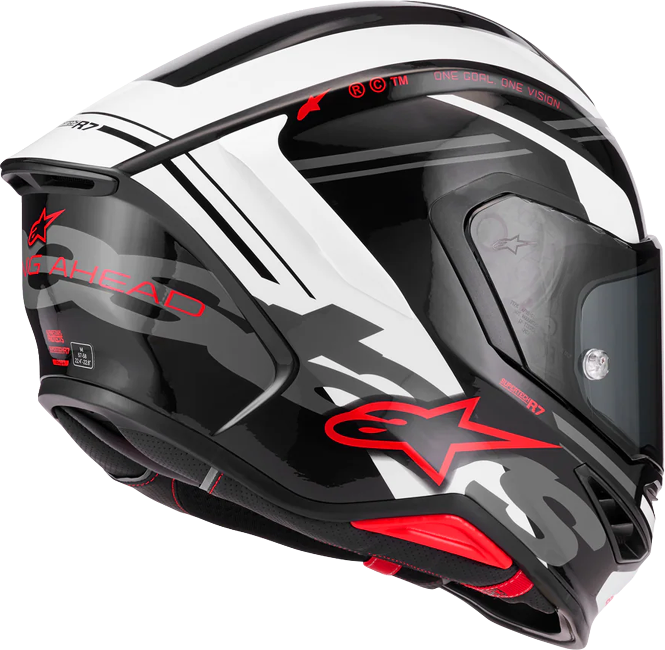 Alpinestars - Supertech R7 Helmet - 22.06 - A-Core - Gloss Black/White/Red