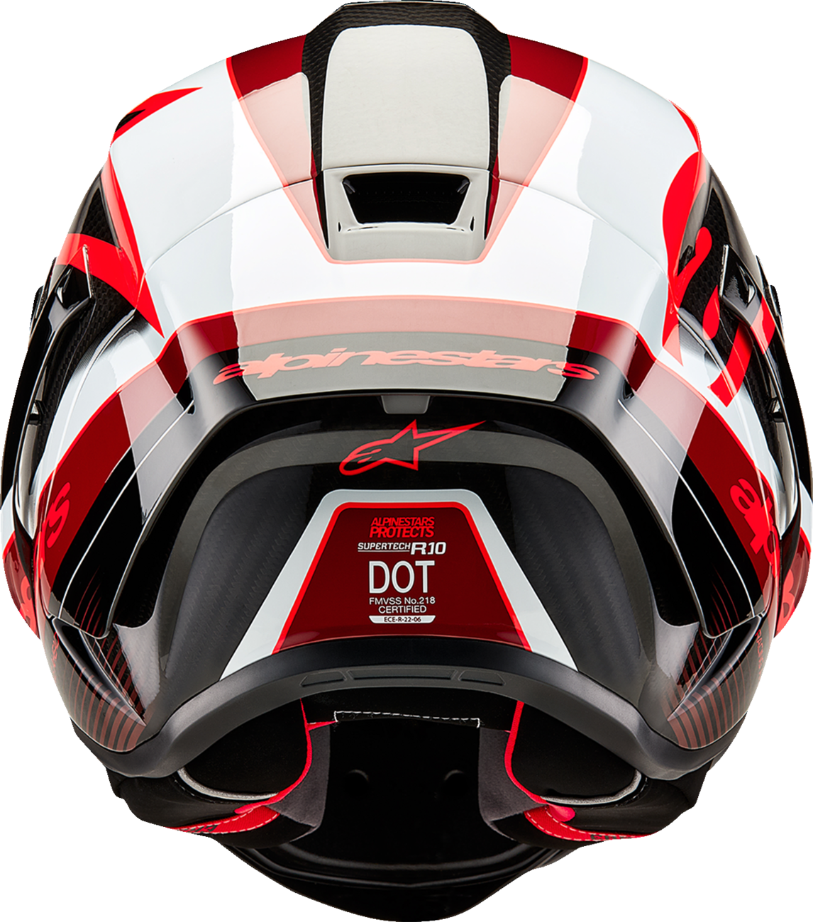Alpinestars - Supertech R10 Helmet - Team - Black/Carbon Red/Gloss White