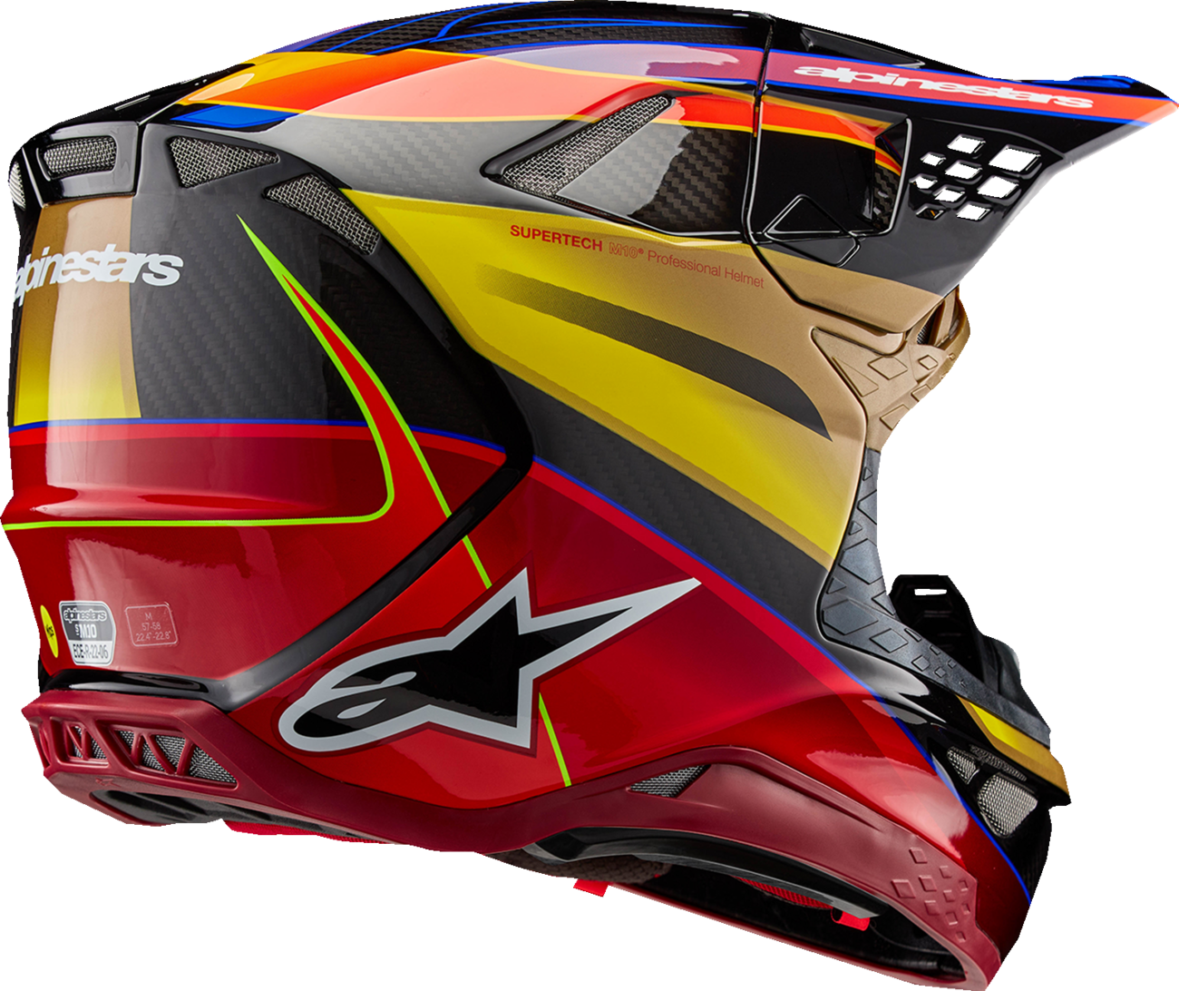 Alpinestars - Supertech M10 Helmet - Era - MIPS® - Gloss Gold/Yellow/Rio Red