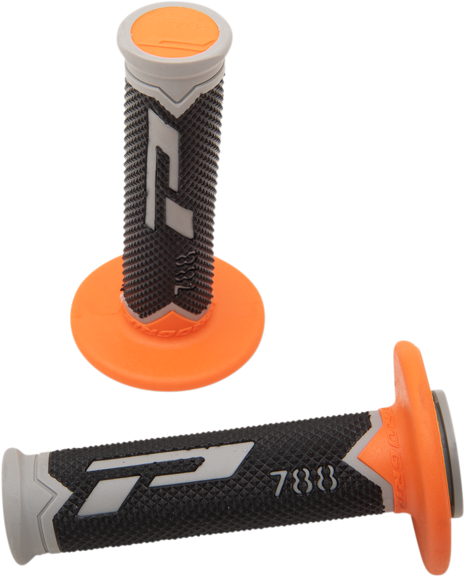 Pro Grip - Cross Triple Density 788 Grips - Gray/Orange/Black