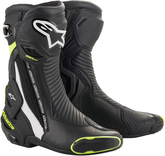 Alpinestars - SMX Plus Boots - Black/White/Yellow Fluorescent