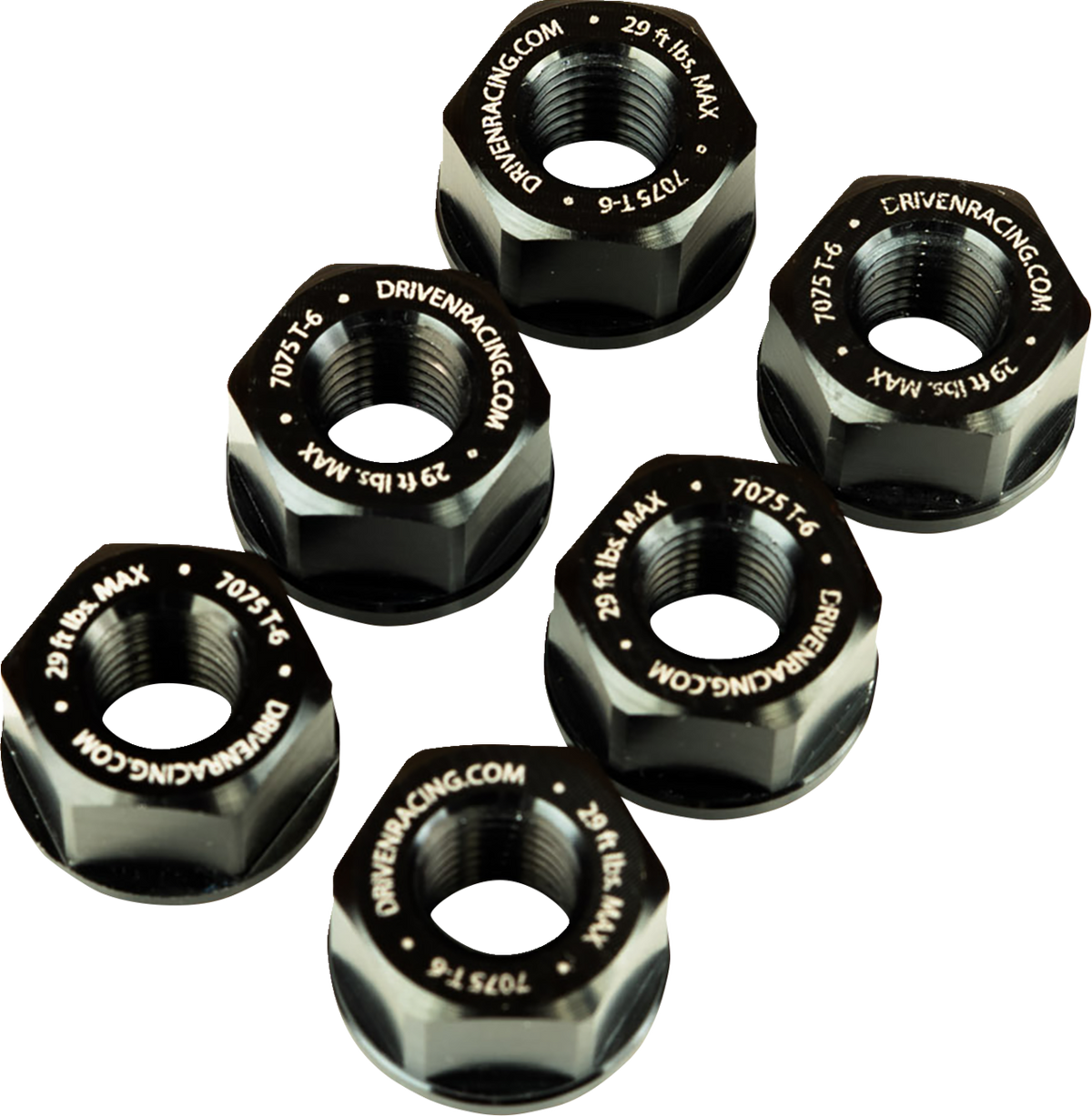 Driven Racing - DSNBK - Sprocket Nuts - Sport Bike - Black - M10 x 1.25