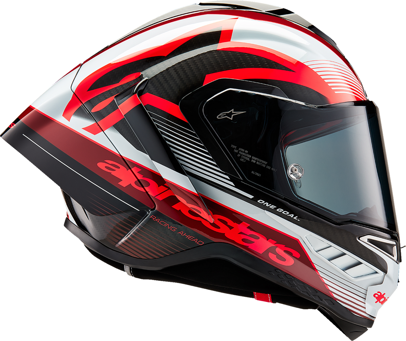 Alpinestars - Supertech R10 Helmet - Team - Black/Carbon Red/Gloss White