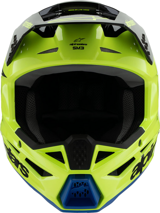 Alpinestars - Youth SM3 Helmet - Radium - Gloss Yellow Fluo/Black/Blue