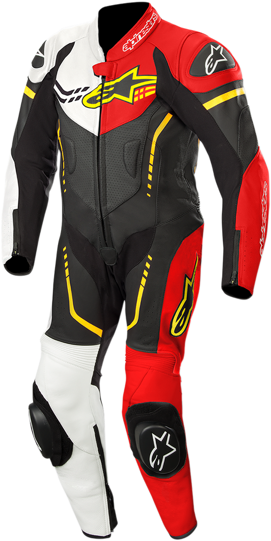 Alpinestars - Youth GP Plus 1-Piece Leather Suit - Black/White/Red Fluorescent/Yellow Fluorescent