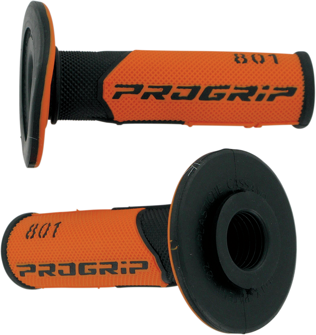 Pro Grip - 801 Hybrid Duo-Density Cross Grips - Black/Orange