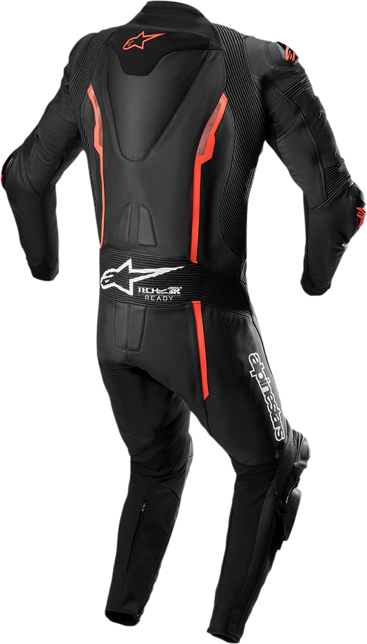 Alpinestars - Missile v2 1-Piece Leather Suit - Black/Red Fluo