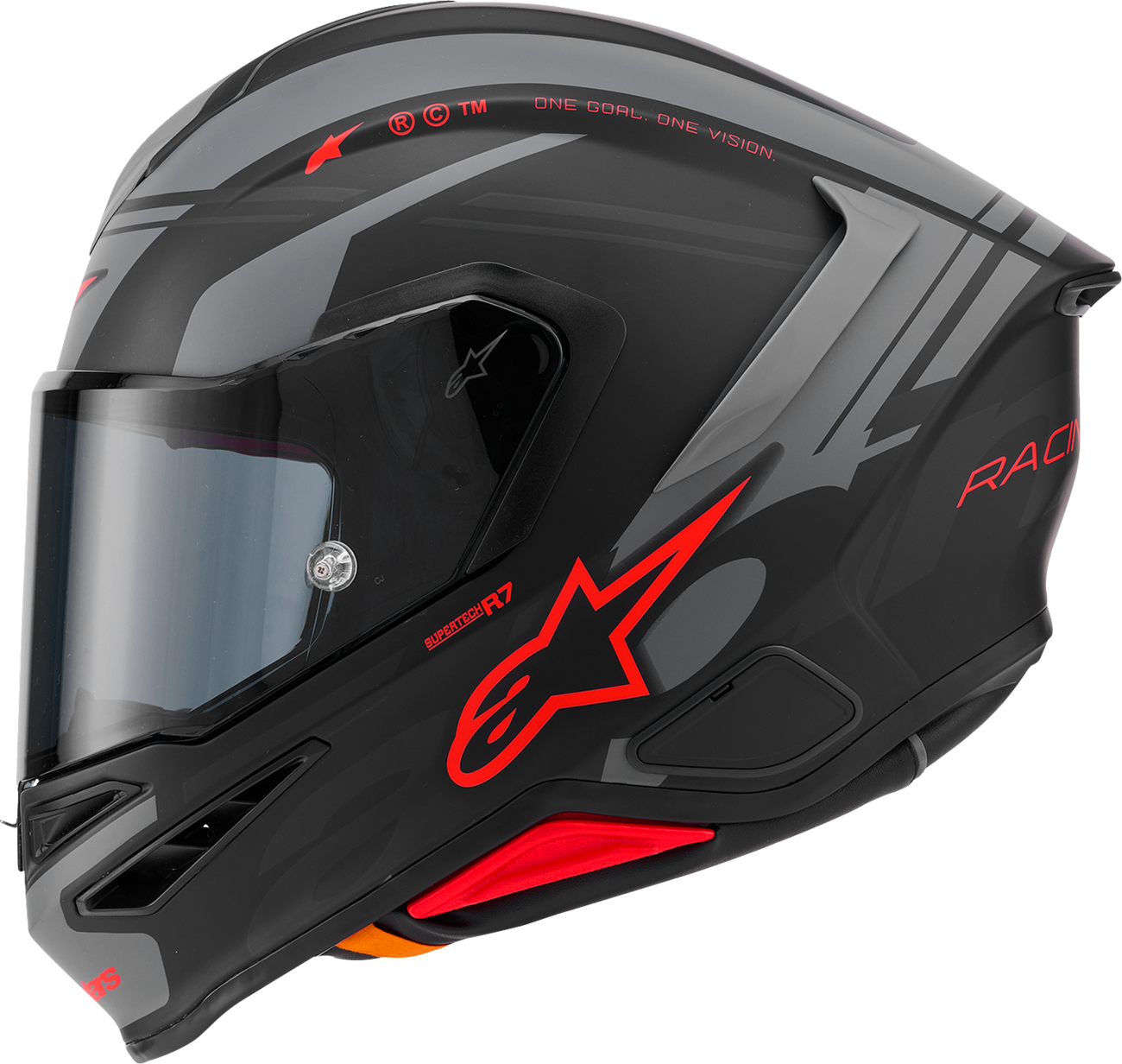 Alpinestars - Supertech R7 Helmet - 22.06 - A-Core - Matte Black/Gray/Red