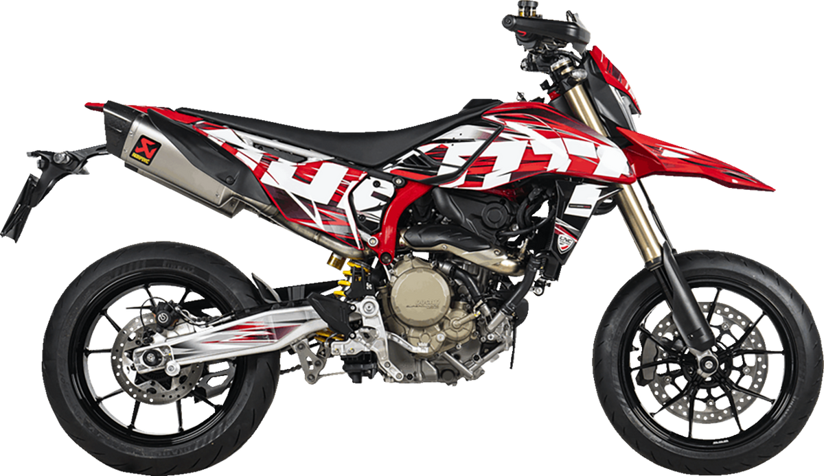 Akrapovic - S-D6SO2-HAPLT - Slip-On Line Mufflers - Titanium - Hypermotard 698