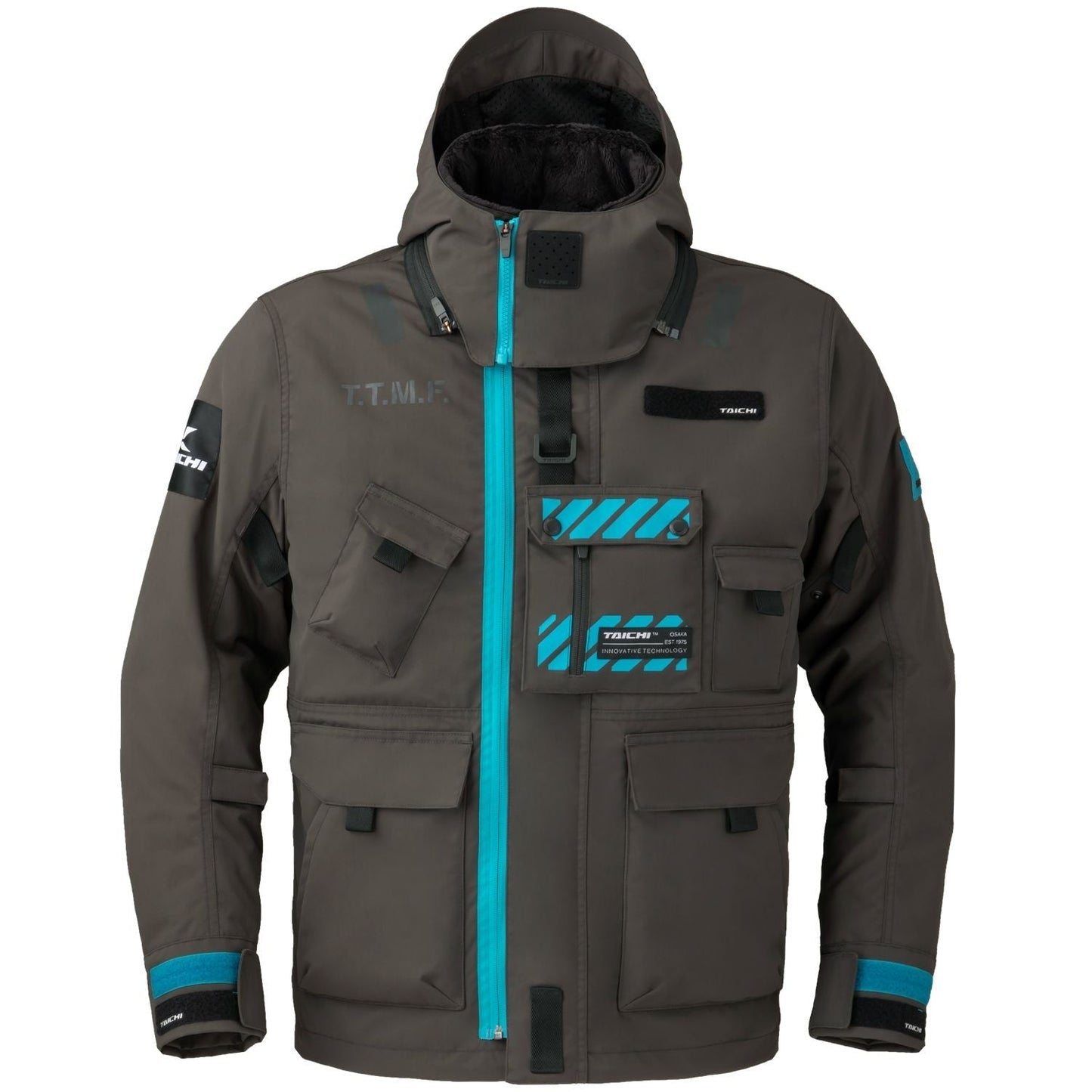 RS Taichi - MONSTER ALL SEASON PARKA GUNMETAL / CYAN RSJ726