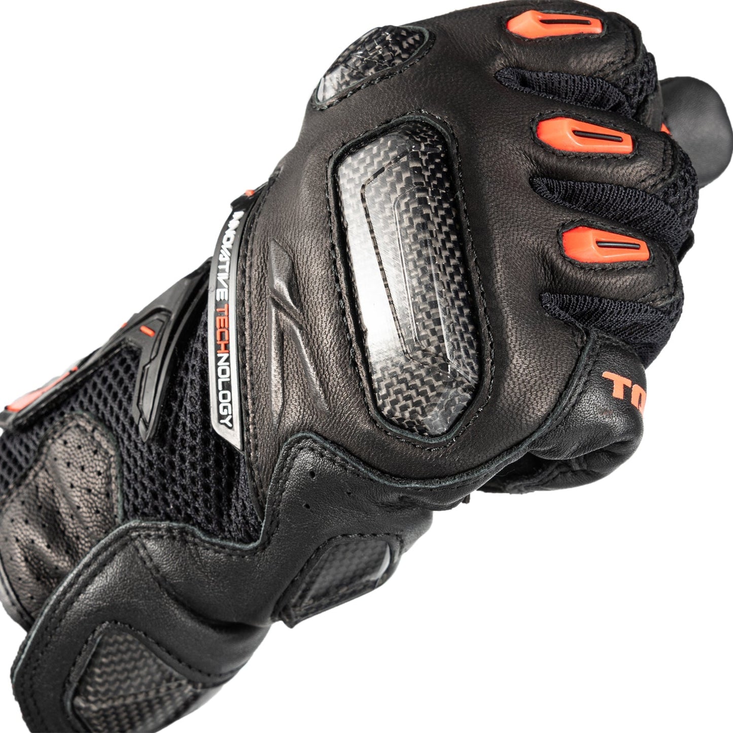 RS Taichi - RAPTOR MESH GLOVES BLACK/NEON RED RST442