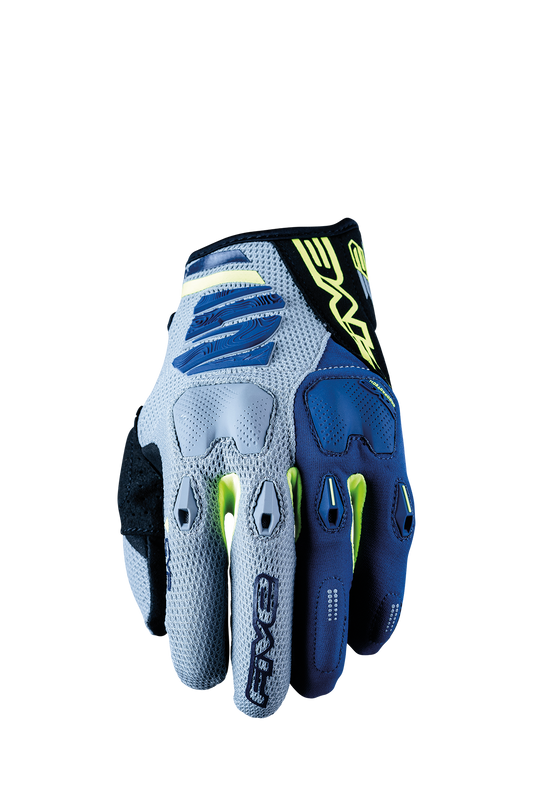 FIVE GLOVES - E2 - GREY/FLUO YELLOW/NAVY