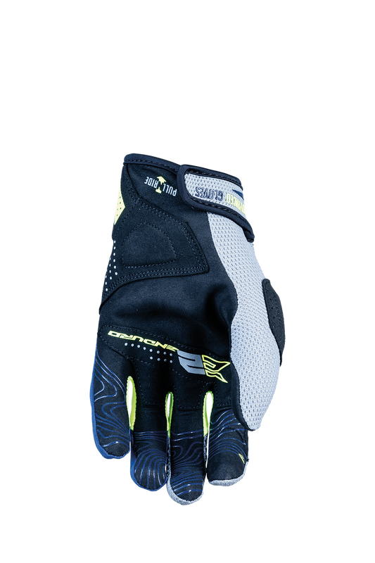 FIVE GLOVES - E2 - GREY/FLUO YELLOW/NAVY