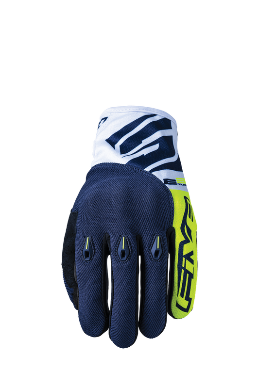 FIVE GLOVES - E3 EVO - FLUO YELLOW/BLUE