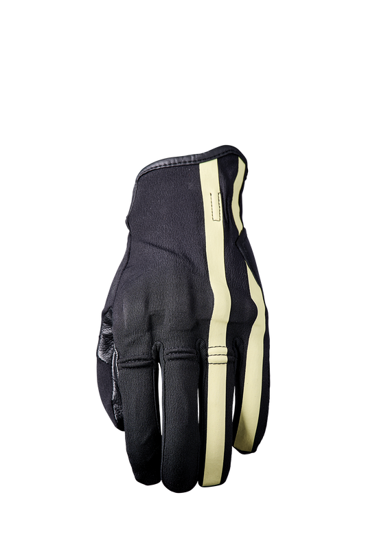 FIVE GLOVES - FLOW - STRIPES BLACK/BEIGE