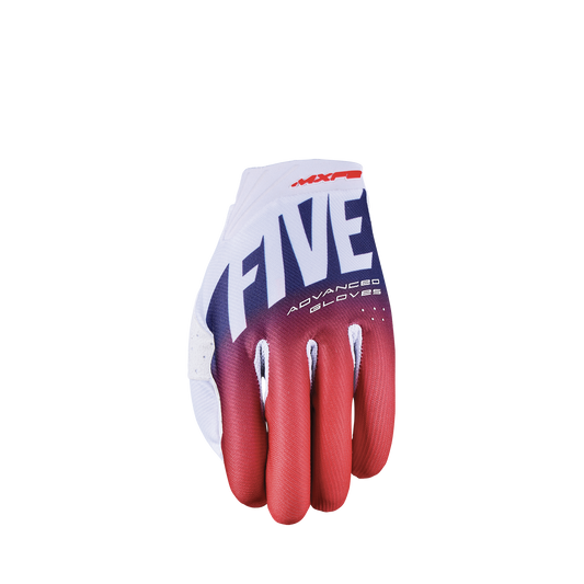 FIVE GLOVES - MXF2 EVO - SPLIT WHITE/RED/BLUE