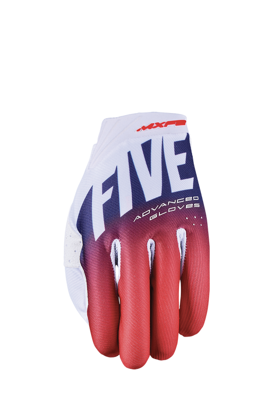 FIVE GLOVES - MXF2 EVO - SPLIT WHITE/RED/BLUE