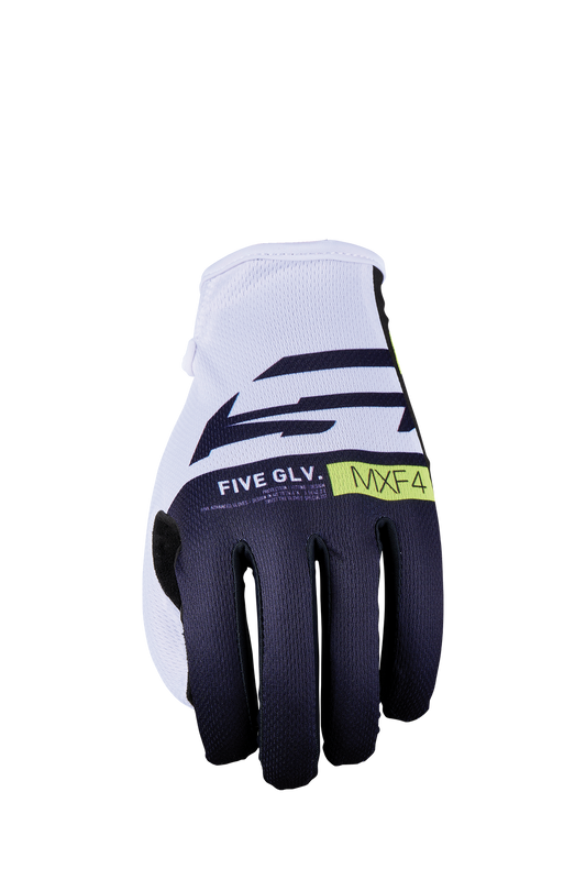 FIVE GLOVES - MXF4 - CORE White/Navy/Fluo Yellow