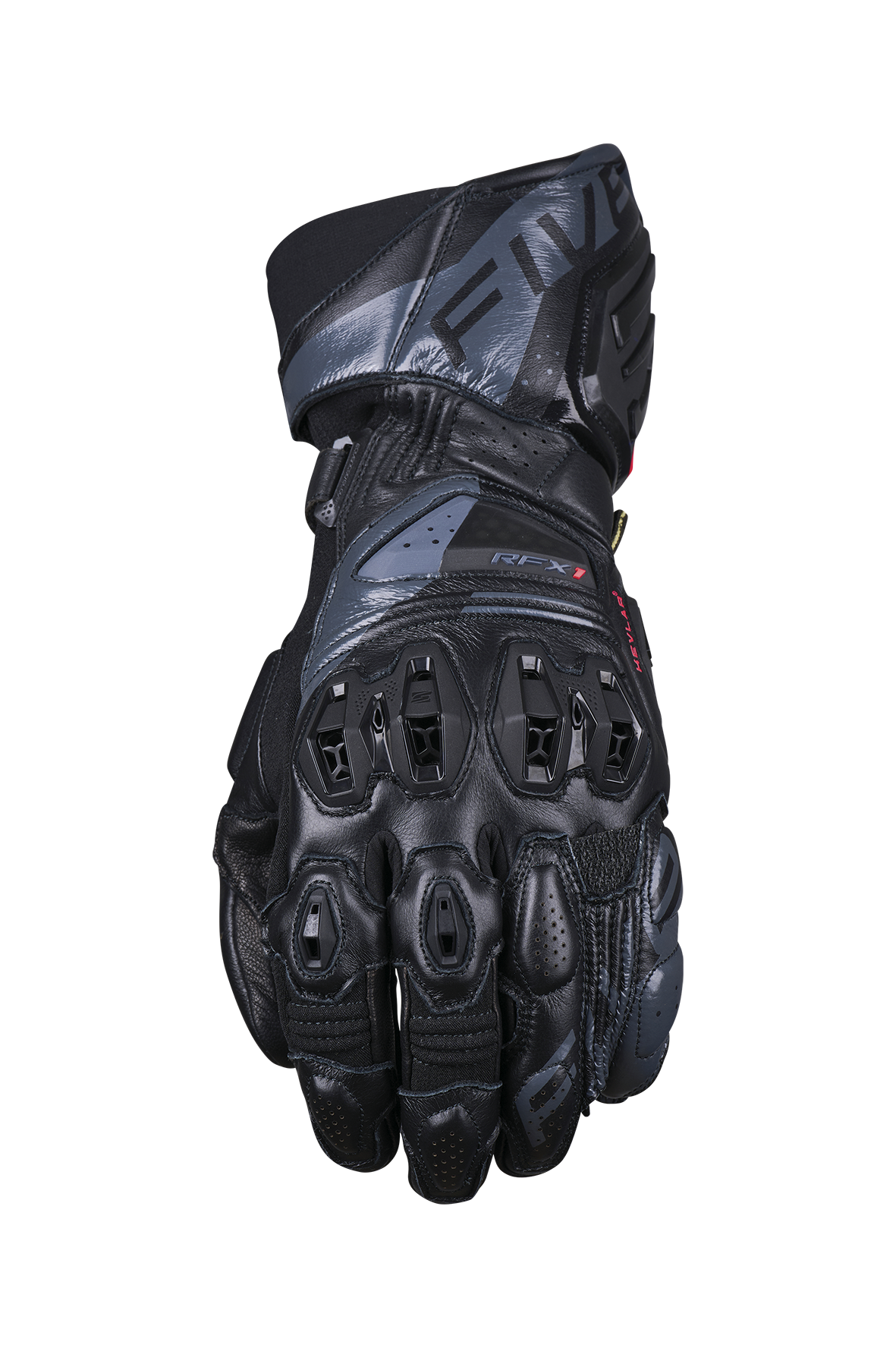 FIVE GLOVES - RFX1 EVO - BLACK/DARK GREY – trackaddix
