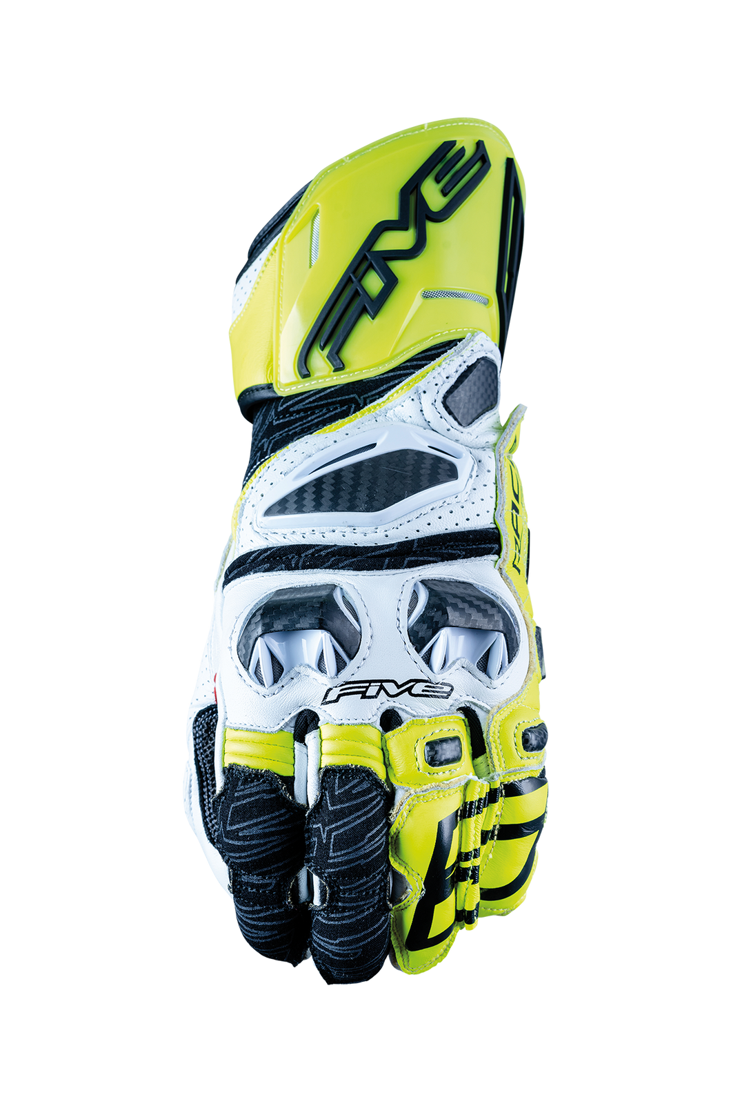 01210159 - FIVE GLOVES - RFX RACE - WHITE/FLUO YELLOW