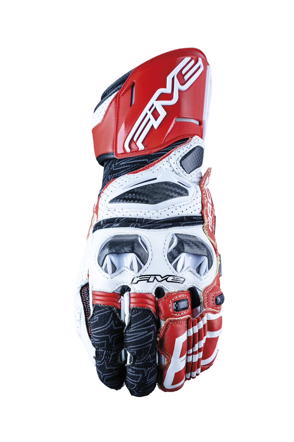Five Racing Gloves FIVE GLOVES - RFX RACE - WHITE/RED – trackaddix