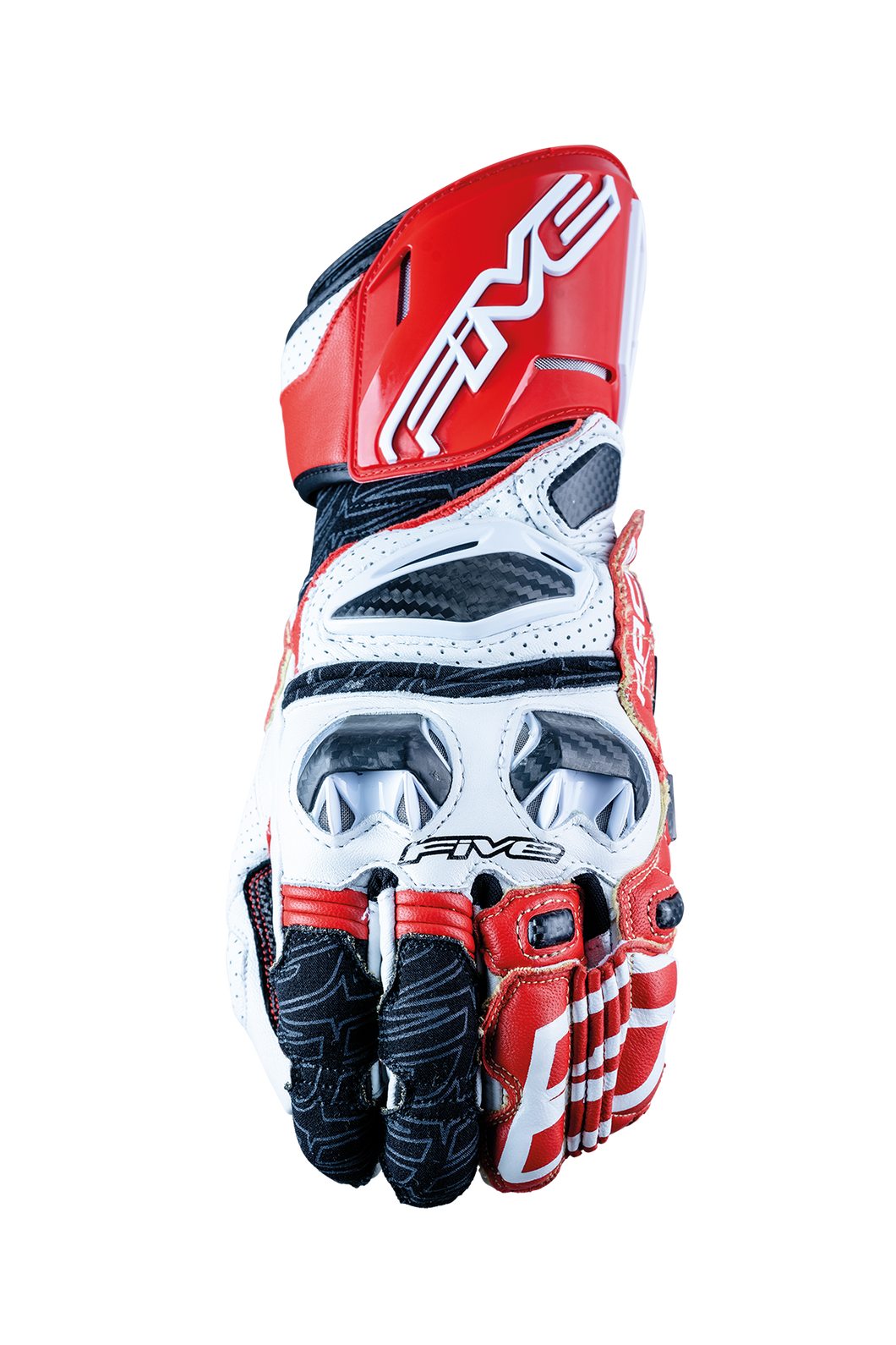 01210158 - FIVE GLOVES - RFX RACE - WHITE/RED