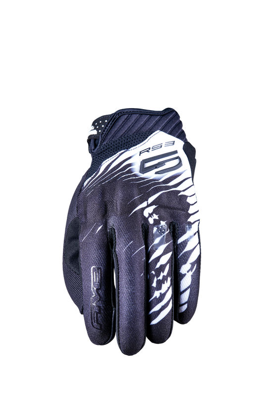 FIVE GLOVES - RS3 EVO GRAPHICS - SKULL BLACK/WHITE