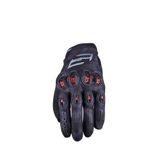 FIVE GLOVES - STUNT EVO2 - CAMO BLACK/RED