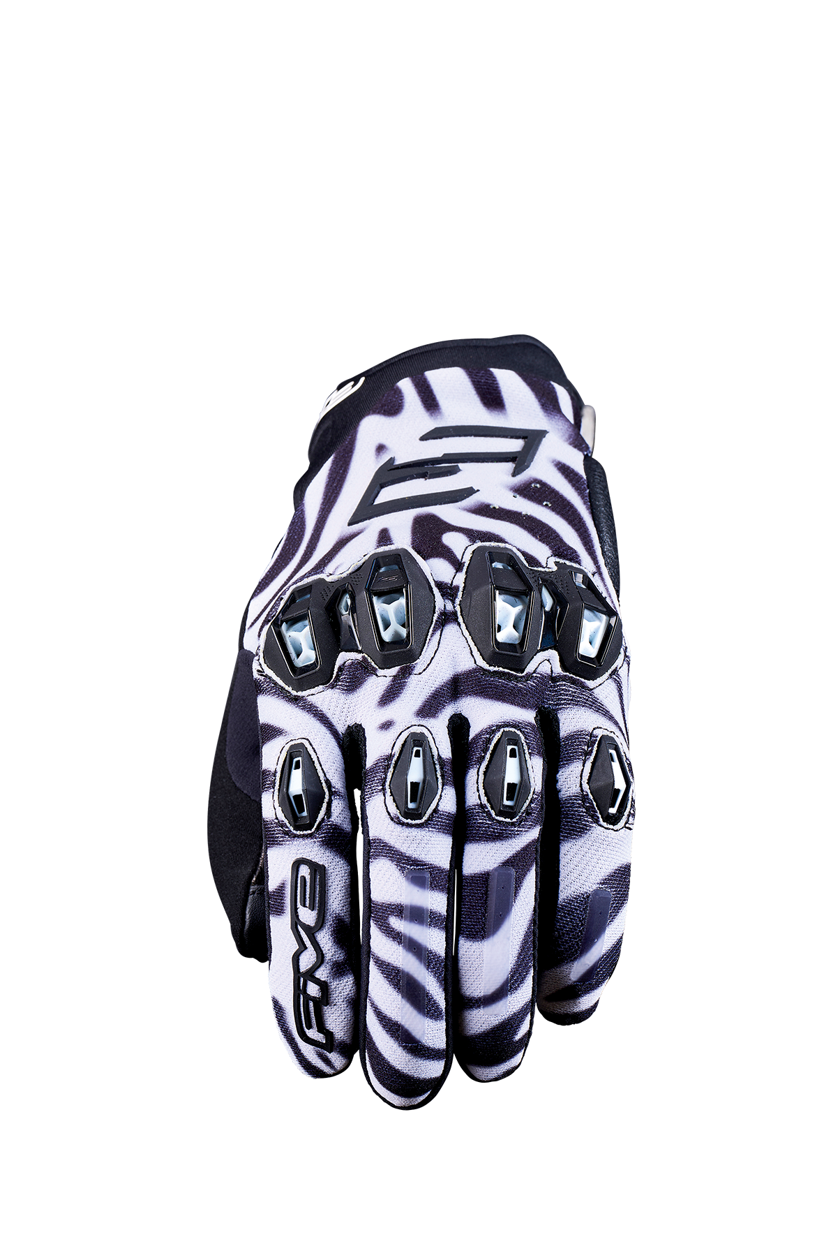 FIVE GLOVES - STUNT EVO2 WOMAN - ZEBRA BLACK/WHITE