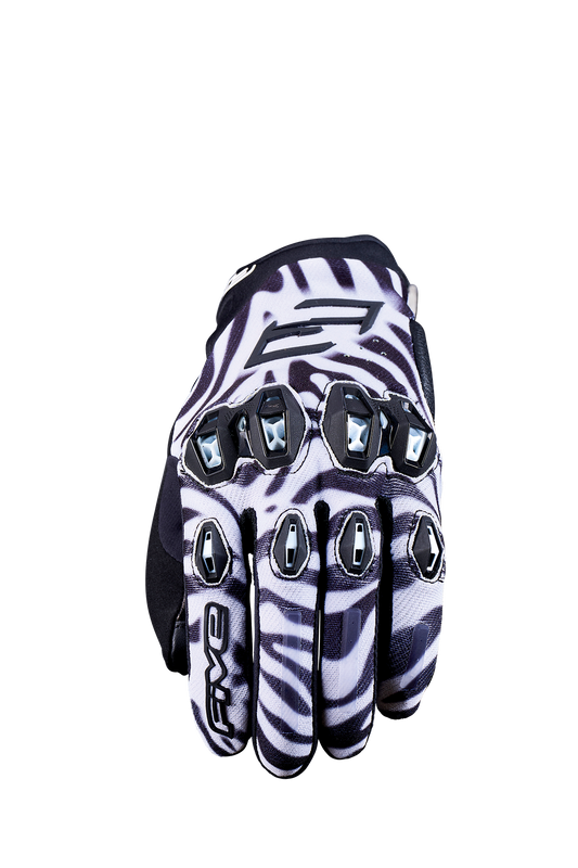 FIVE GLOVES - STUNT EVO2 WOMAN - ZEBRA BLACK/WHITE