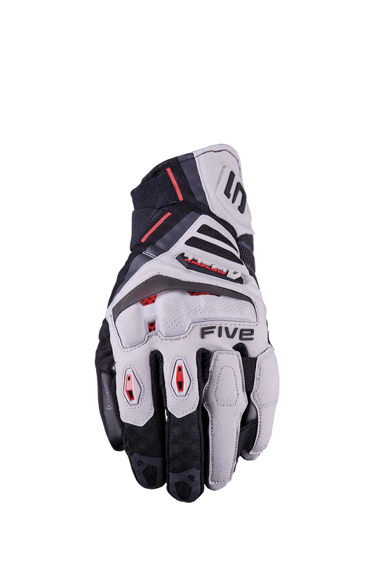 FIVE GLOVES - TFX1 AIRFLOW SHORT - Grey/Fluo Red