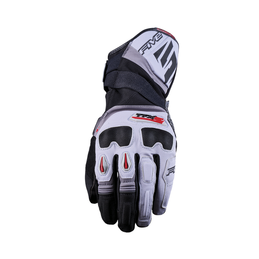 FIVE GLOVES - TFX2 WP - GREY/GREY/RED