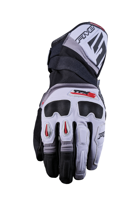 FIVE GLOVES - TFX2 WP - GREY/GREY/RED